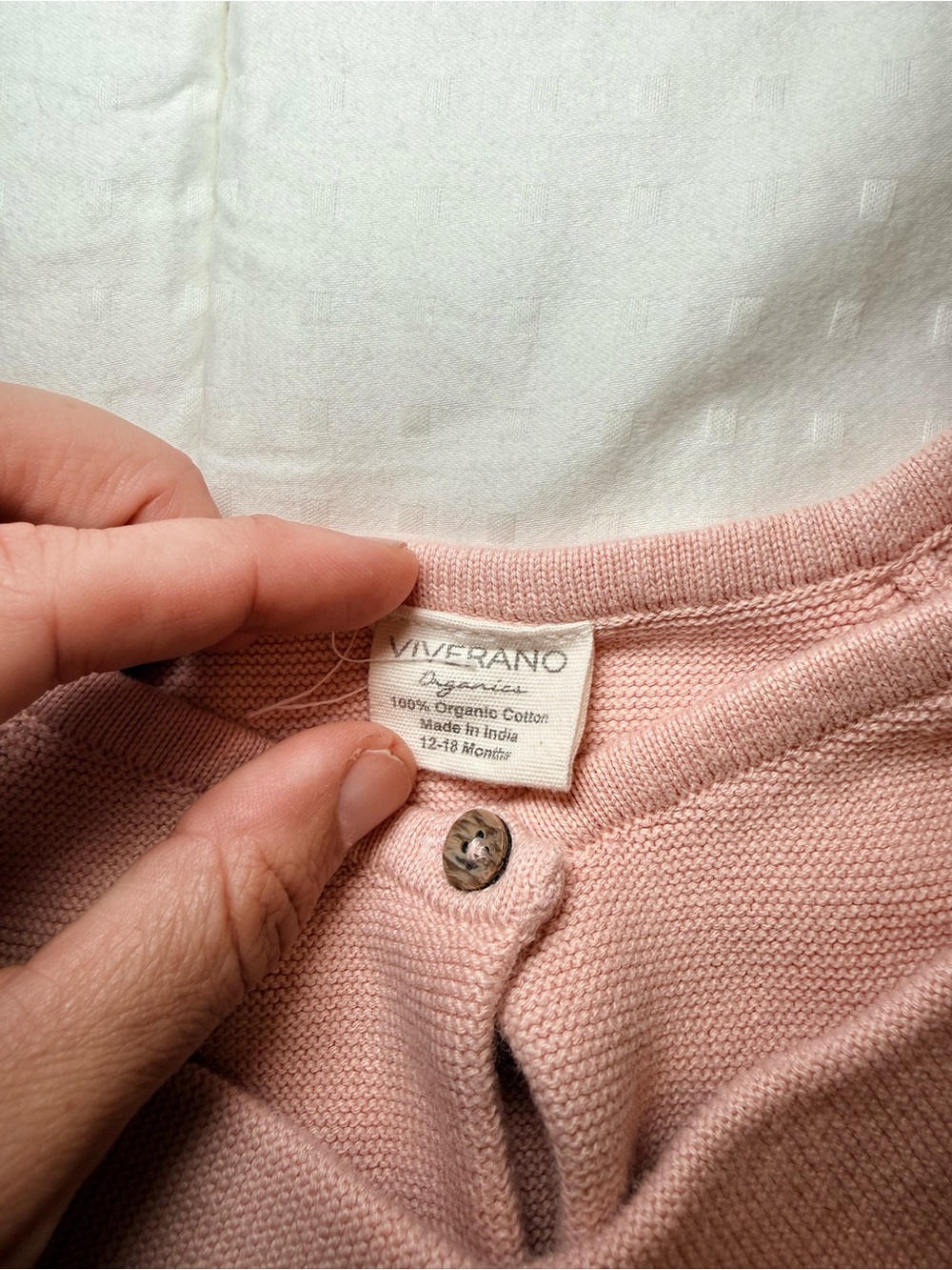 Viverano Organics Pink Knit Animal Button Cardigan - Picture 2 of 6